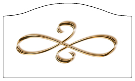 DASHELL-601-BZ-WT Bronze Scroll White Background